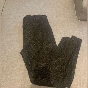 Old Navy Black and Gold Patterned Skinny Pants